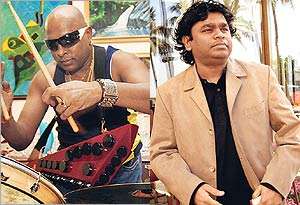 Sivamani (L) and A R Rahman