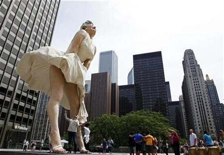 Whether publicly funded or privately obtained public art can be as controversial as it is indefinable.
Members and editors of travel website VirtualTourist.com (www.virtualtourist.com) have some very strong opinions which helped them come up with the top 10 pieces of bad public art. Reuters has not endorsed this list.
1. 'Forever Marilyn' Seward Johnson; Chicago, Illinois
Detractors have found so many things to criticise about this work that it's hard to know where to start: its 26-foot (7.9 metre) scale, its impropriety given that the movie to which it pays tribute is set in New York, and its perceived crudeness given that viewers are able to look directly up the screen siren's dress. Luckily, she'll only be there until 2012.
(Reuters)