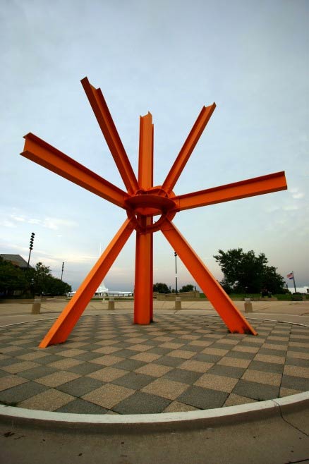 5. 'The Calling' Mark di Suvero; Milwaukee, Wisconsin
The subject of debate for many, many reasons, these orange beams of steel inspire a "Really?" in many who view it. Said to represent both the sun as well as the grit of workers who built the town, its simplicity engenders more criticism than praise.
Photo courtesy: Wikimedia Commons
(Reuters)