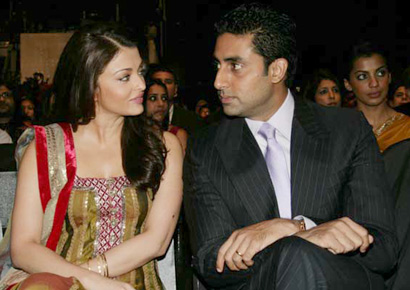Aishwarya with husband Abhishek Bachchan in a file photo