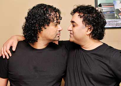 Avi Mukherjee with Ashwin (right) at their residence 