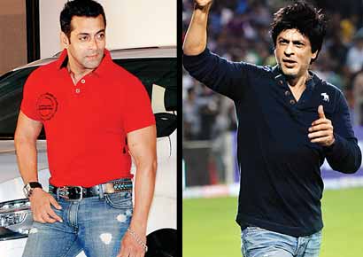Salman Khan (left), Shah Rukh Khan