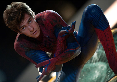Andrew Garfield in and as <i>The Amazing Spider-Man</i>