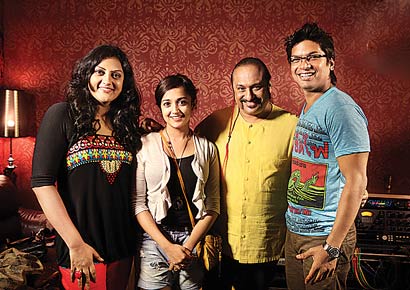 Singers Mathangi, Monali, Leslie Lewis and Shaan