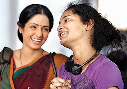 Sridevi with the director Gauri Shinde
