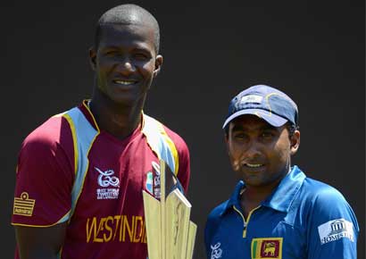 Mahela Jayawardene with Darren Sammy