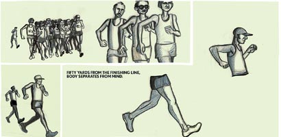 Detail from Gallery of Losers, part of Barwa Khiladi by Sarnath Banerjee