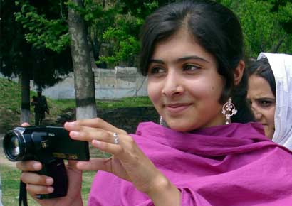 A file photo of Pakistani child activist Malala Yousufzai