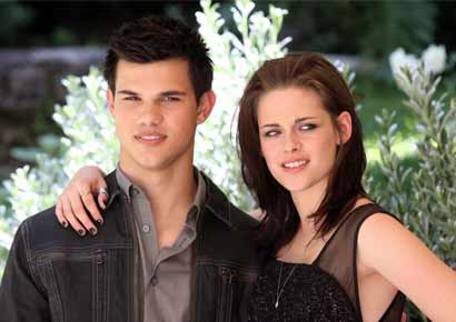 Taylor Lautner with Kristen Stewart