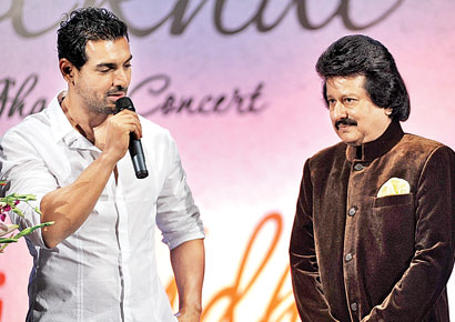 John Abraham and Pankaj Udhas