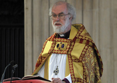 The incumbent Archbishop of Canterbury Rowan Williams