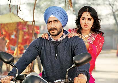 A still from the film <i>Son of Sardaar</i> 