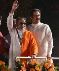 Uddhav with Bal thackeray