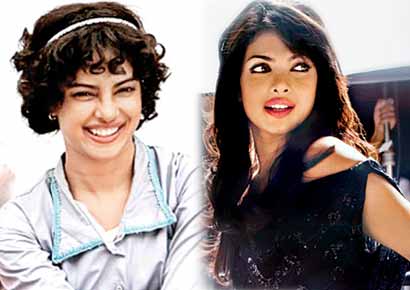 Priyanka Chopra; (left) PC in <i>Barfi!</i>