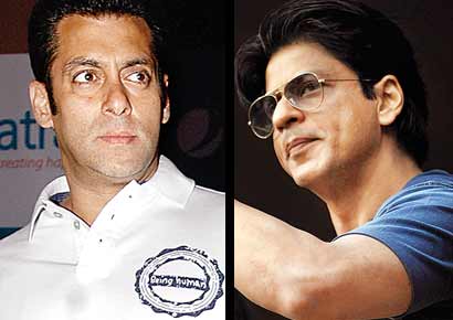 (L) Salman Khan and Shah Rukh Khan