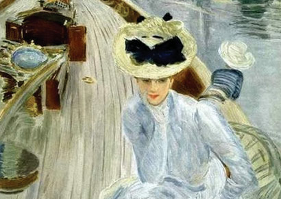 A detail from R�verie by Paul C�sar Helleu