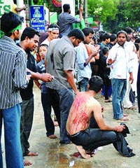 Muharram being observed in Bangalore roads.