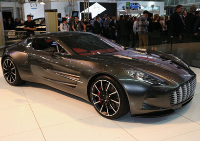 The Aston Martin One77 is displayed during the Australian International Motor Show media preview at the Sydney Convention & Exhibition Centre on October 18, 2012 in Sydney, Australia. 