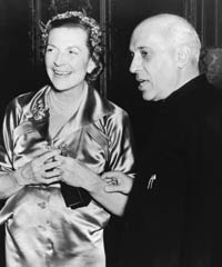 Edwina Mountbatten with Pandit Nehru