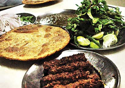 The beef seekh at Sayeed Seekh Kebab Centre