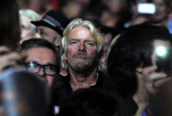 Sir Richard Branson watches the Rolling Stones perform live at 02 Arena on November 29, 2012 in London.