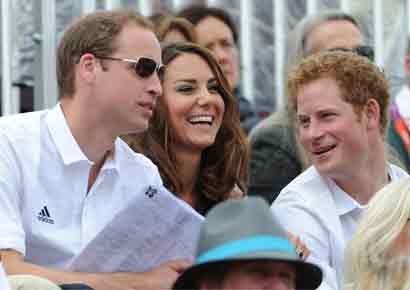 Kate Middleton with Prince William and Prince Harry