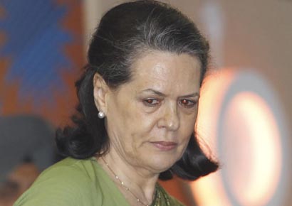Congress president Sonia Gandhi.