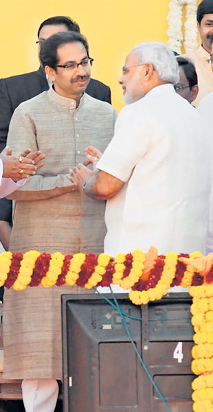 With Uddhav Thackeray.