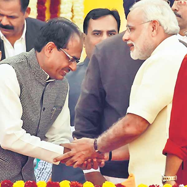 With Madhya Pradesh Chief Minister Shivrajsinh Chauhan.