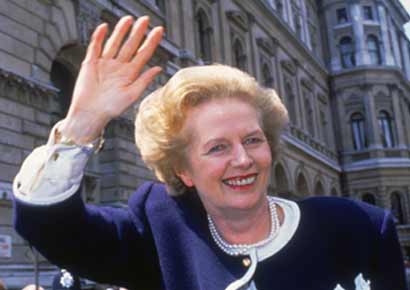 A file photo of Margaret Thatcher