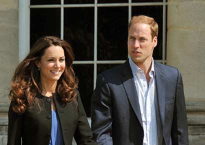 A file photo of Prince William and Kate Middleton