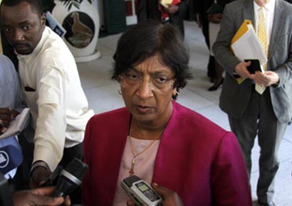 United Nations high commissioner for human rights Navanethem Pillay.