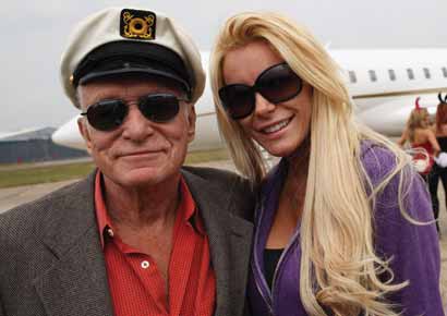 Hugh Hefner with Crystal Harris
