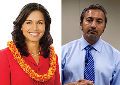 Tulsi Gabbard and Ami Bera (Right)