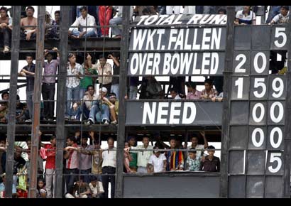 Celebration time for the Kolkata Knight Riders after their win at Eden Gardens on May 29, 2012.