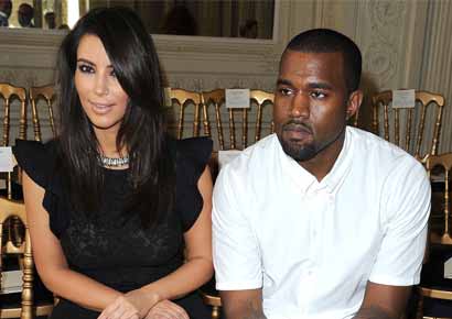 Kim Kardashian with Kanye West