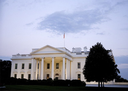 A general view of the White House