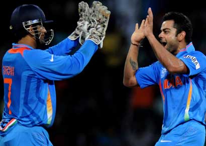 MS Dhoni and Virat Kohli 