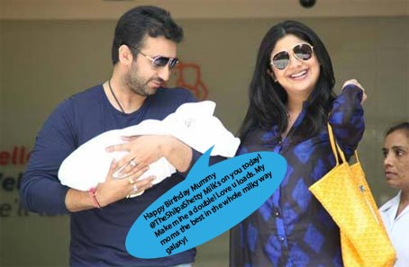 Shilpa Shetty, Raj Kundra and Viaan