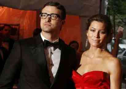 Justin Timberlake with Jessica Biel