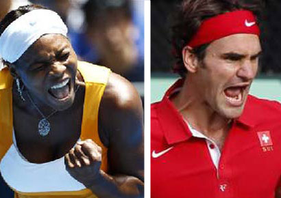 Serena Williams and Roger Federer