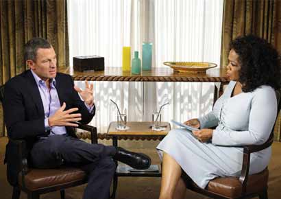 Oprah Winfrey and Lance Armstrong