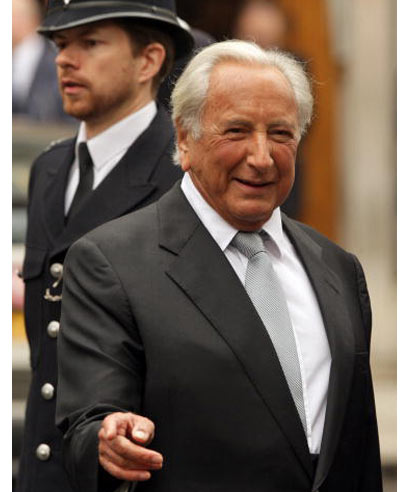 Film director Michael Winner at a ceremony to mark the 25th anniversary of the killing of WPC Yvonne Fletcher in London on April 17, 2009.