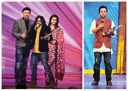 Dais Dash: (L-R) Anu Malik, Pritam, Poonam Dhillon; Sujoy Ghosh
(Pramod Thakur / DNA)
