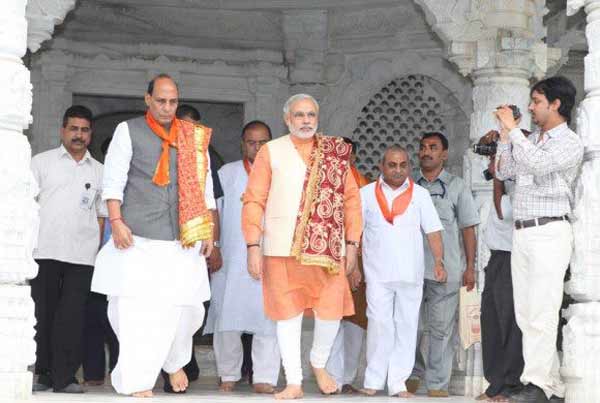 Rising step by step, he began his political innings with BJP's student wing Akhil Bharatiya Vidyarthi Parishad (ABVP) in 1969 as its organising secretary in Gorakhpur and rose to become the secretary of the then Bharatiya Jan Sangh's Mirzapur unit in 1974.
During the Emergency, Singh joined Jaiprakash Narayan's movement and was arrested in July 1975 before being released in 1977.
Narendra Modi congratulates Rajnath Singh