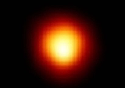 Betelgeuse imaged in ultraviolet light by the Hubble Space Telescope and subsequently enhanced by NASA.