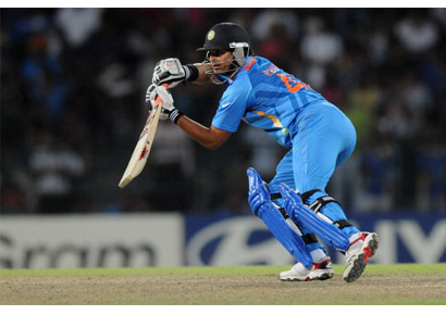 Suresh Raina in inaction during the ICC World Twenty20 2012 Super Eights Group 2 match between South Africa and India at Colombo's R Premadasa Stadium on October 2, 2012.