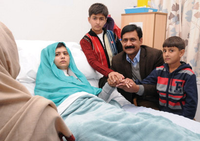 Malala Yousufzai being treated in a London hospital. <i>�File</i>