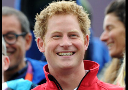 Prince Harry at the London 2012 Olympic Games at Greenwich Park on July 31, 2012.