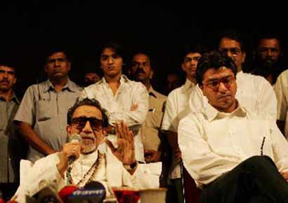 Raj with Bal Thackeray 